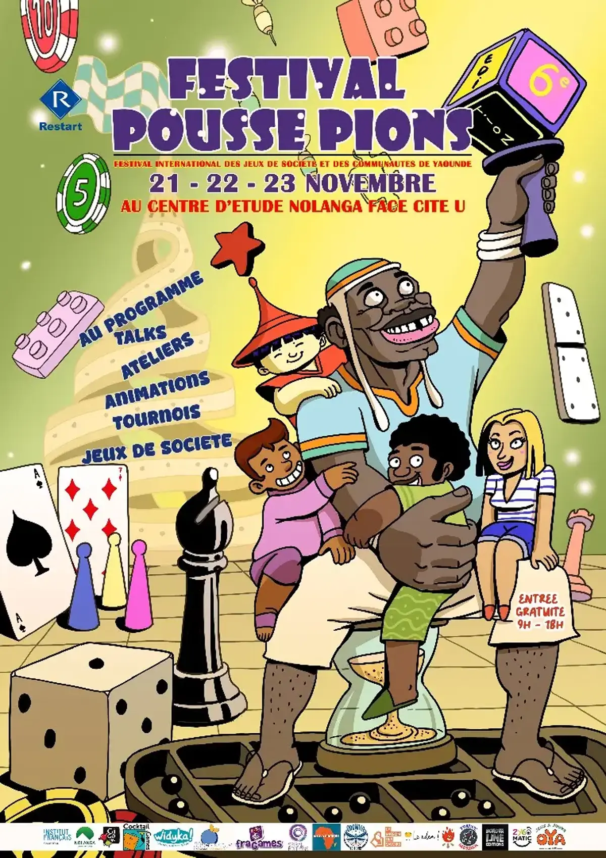 Affiche officielle Festival Pousse Pions 2024