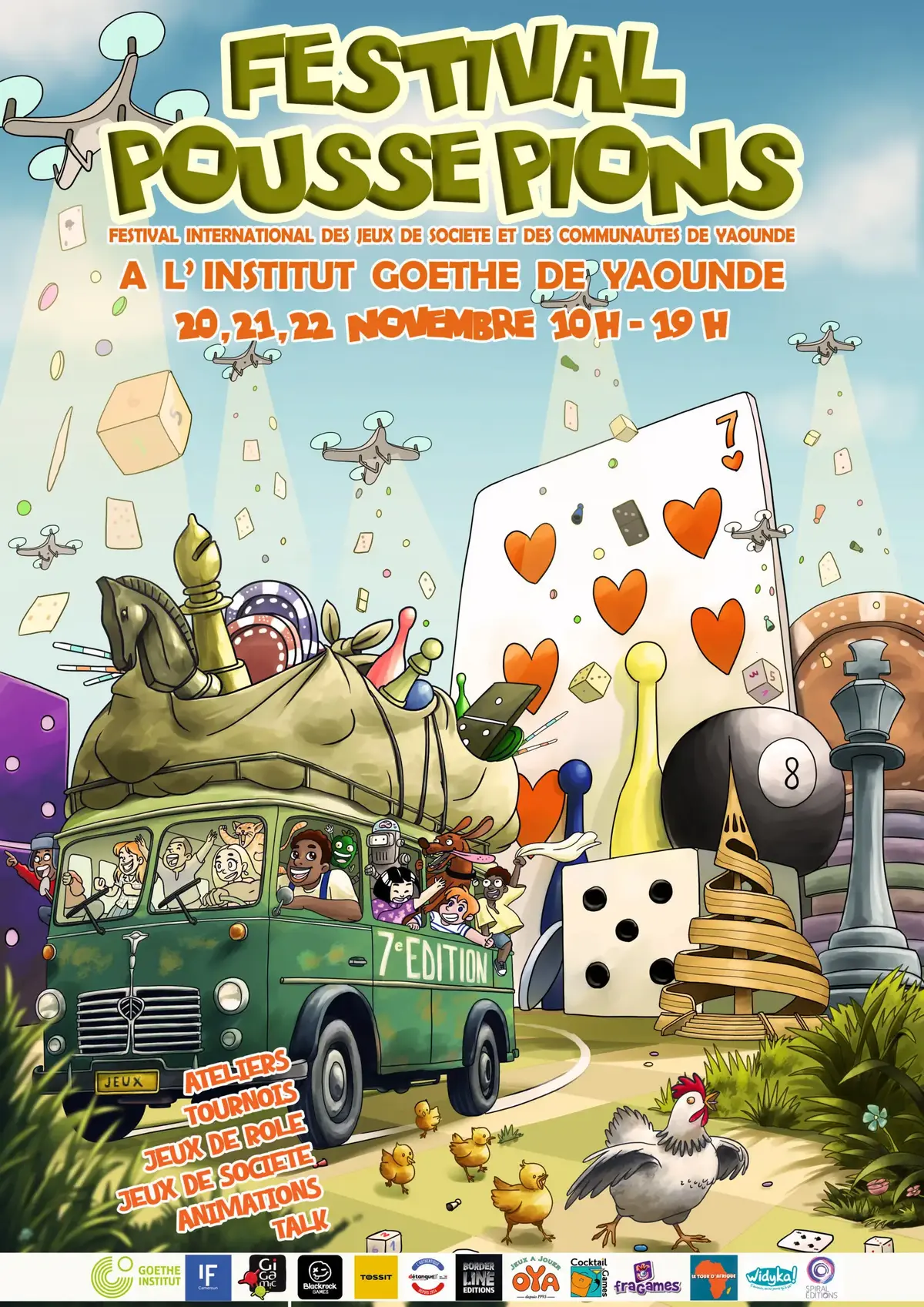 Affiche officielle Festival Pousse Pions 2025