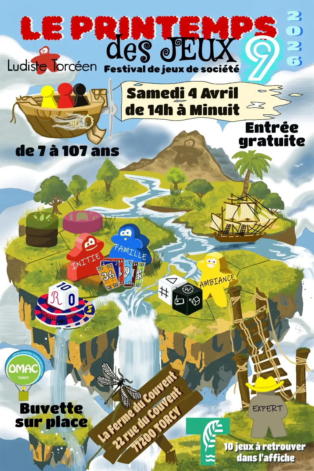Affiche officielle Le Printemps des Jeux 2026