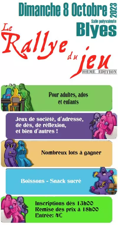 Affiche officielle Le Rallye du jeu 2023