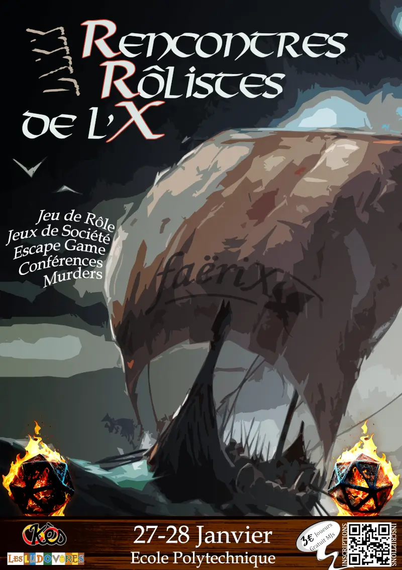 Official poster Rencontres Rôlistes de l'X 2024