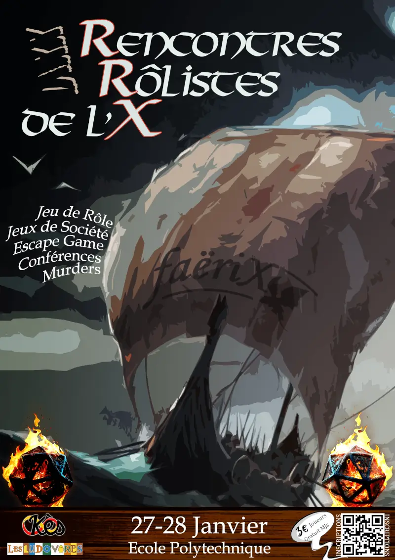 Affiche officielle Rencontres Rôlistes de l'X 2024