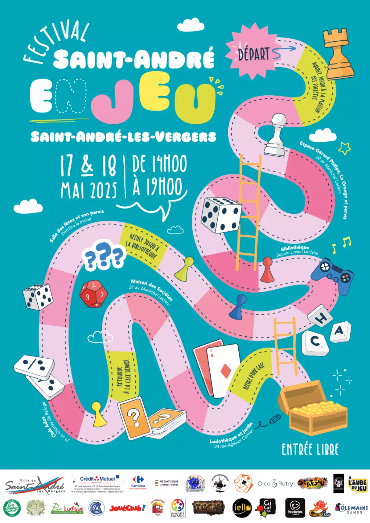 Affiche officielle Saint-André en Jeu 2025