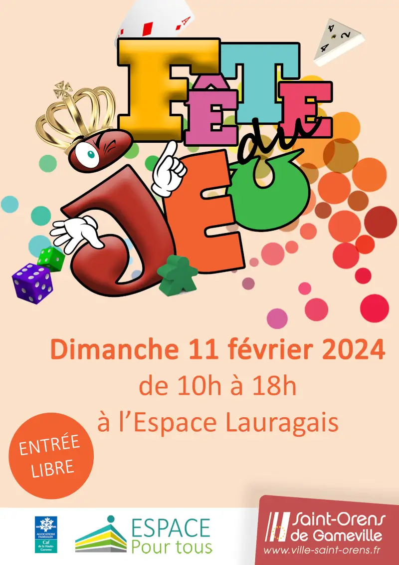Affiche officielle Fête du jeu Saint Orens 2024