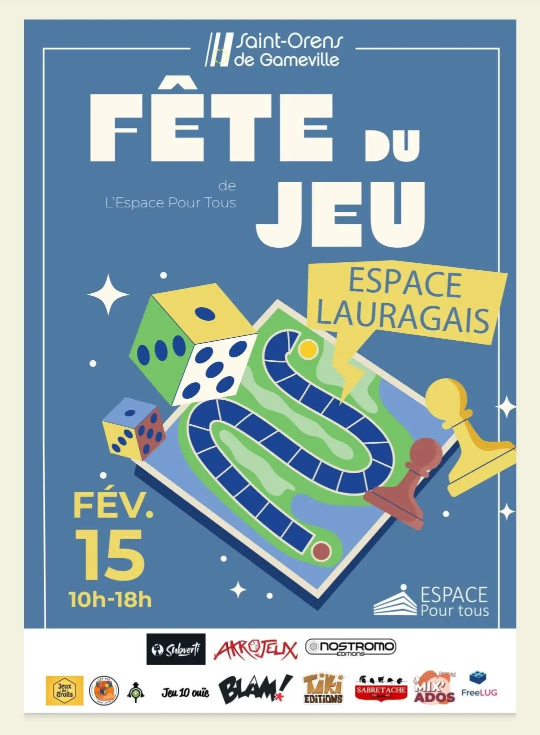 Affiche officielle Fête du jeu Saint Orens 2026