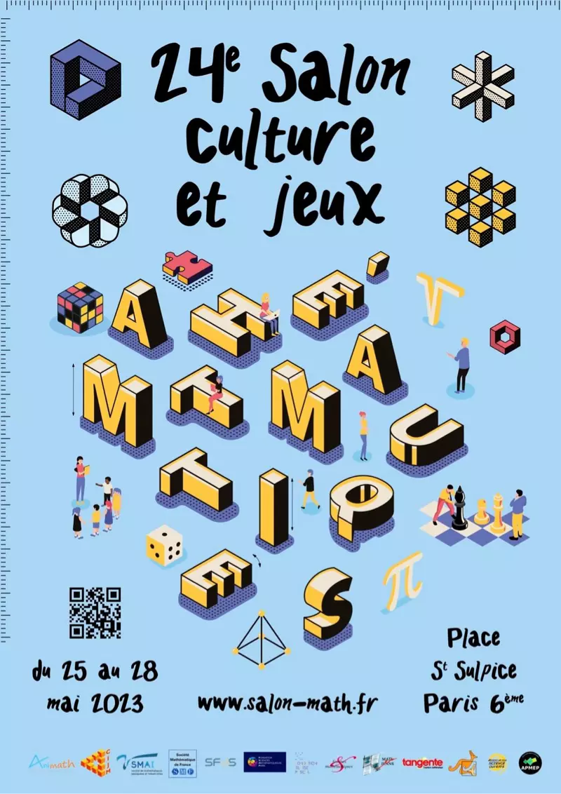 Affiche officielle Jouons ensemble aux mathématiques 2023