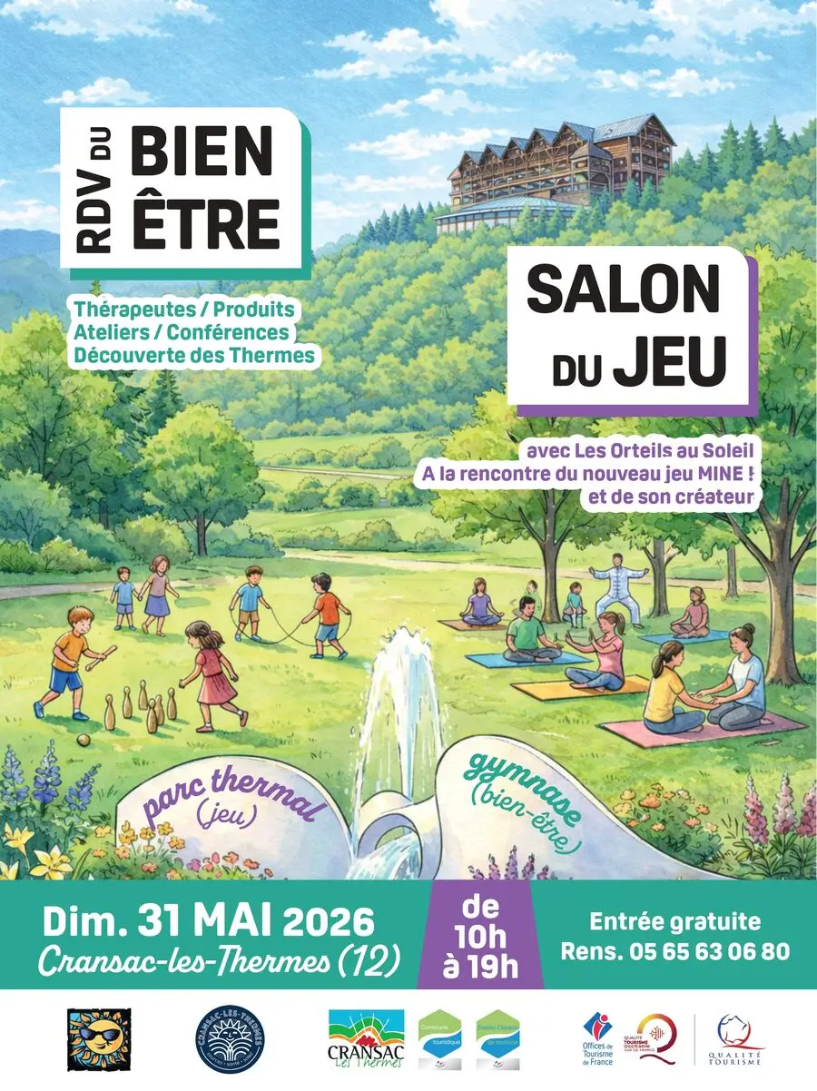 Affiche officielle Salon du Jeu de Cransac-les-Thermes 2026