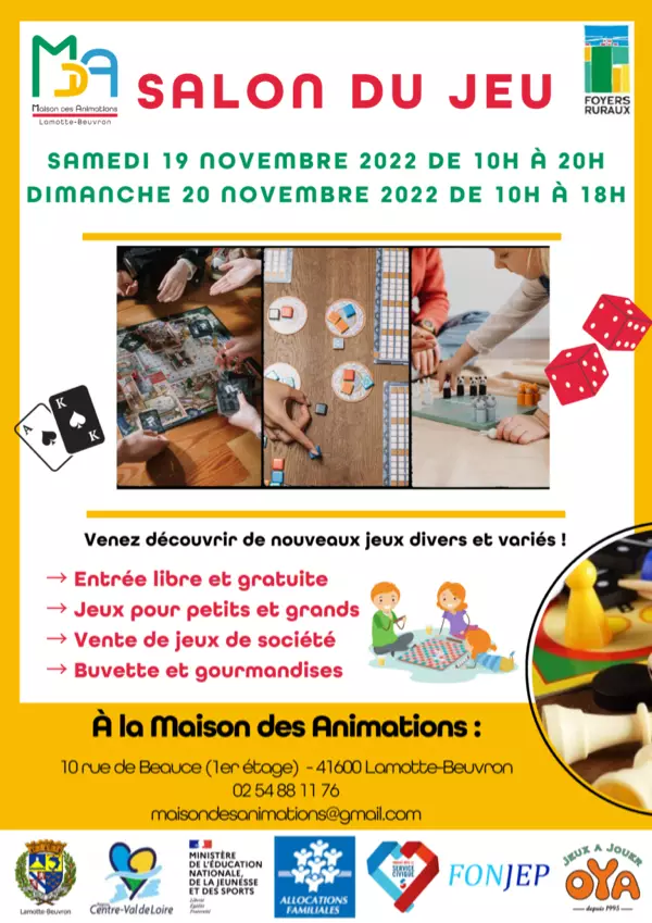 Affiche officielle Salon Du Jeu de Lamotte-Beuvron 2022