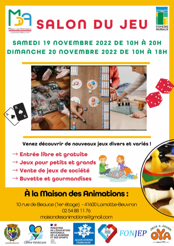 Affiche officielle Salon du jeu de Lamotte-Beuvron 2022