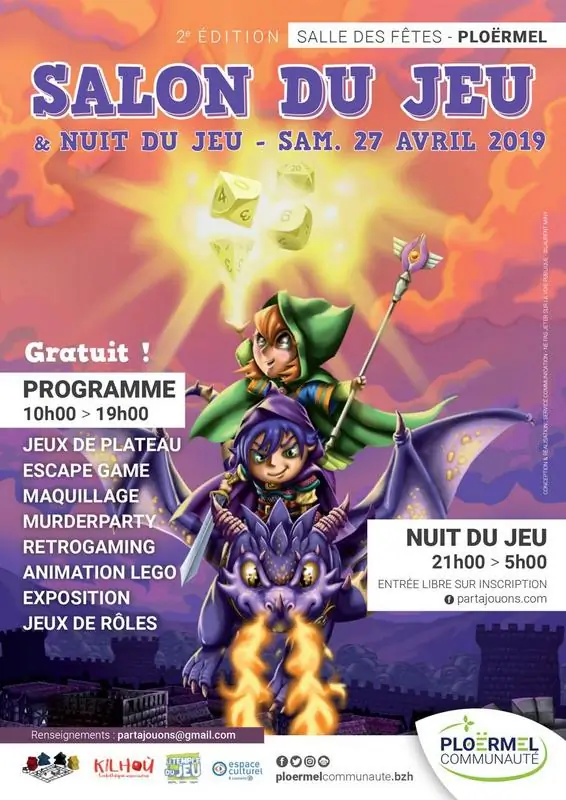 Official poster Salon du jeu Ã  PloÃ«rmel 2019
