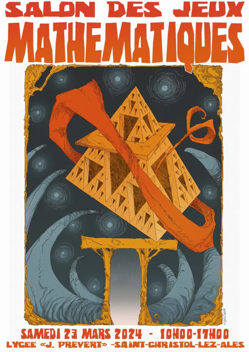 Affiche officielle Salon des jeux Mathématiques 2024
