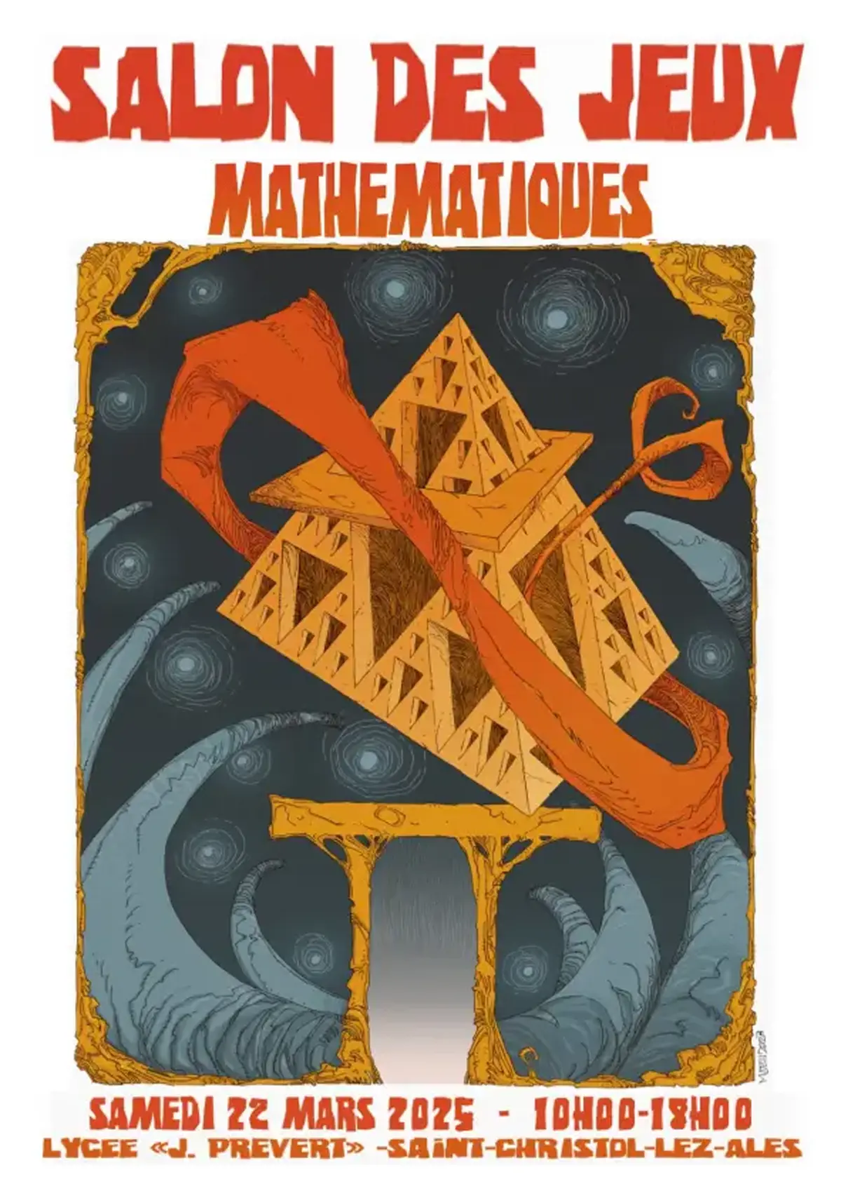 Affiche officielle Salon des jeux Mathématiques 2025