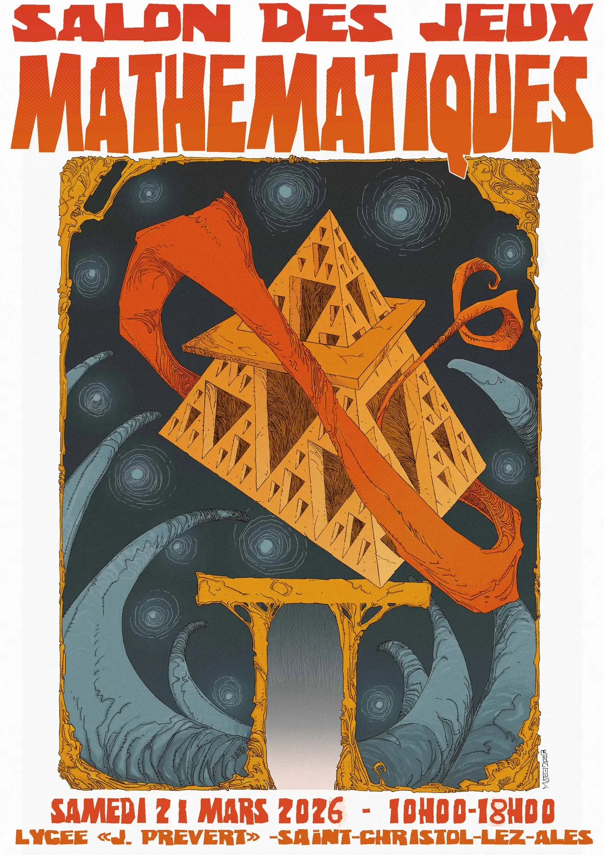 Affiche officielle Salon des jeux Mathématiques 2026
