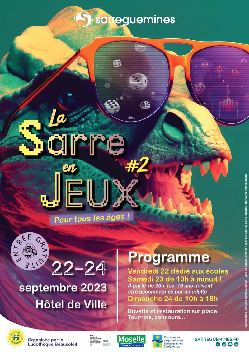 Affiche officielle La Sarre en jeux 2023
