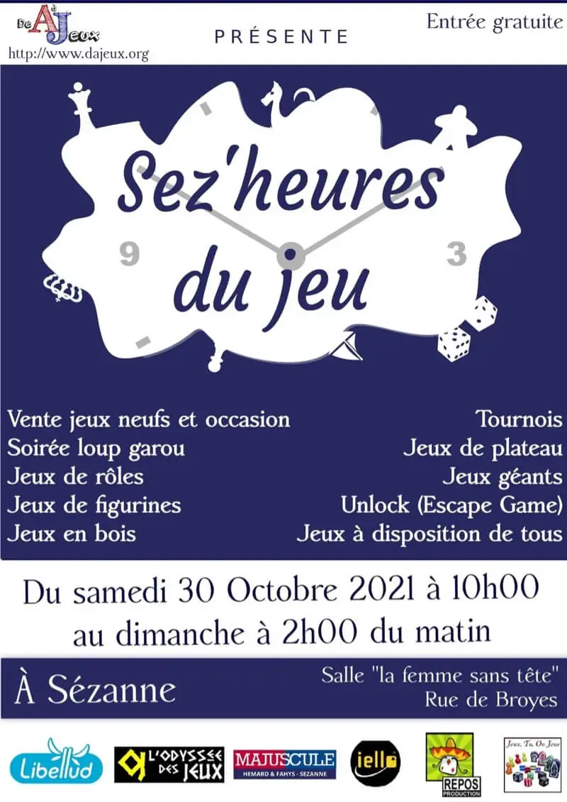 Affiche officielle Les Sez'Heures du Jeu 2021