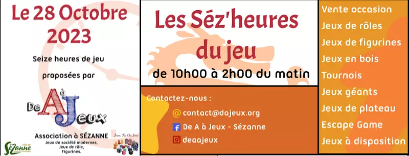 Affiche officielle Les Sez'Heures du Jeu 2023