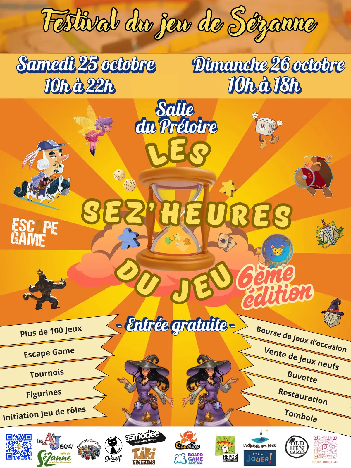 Affiche officielle Les Sez'Heures du Jeu 2025