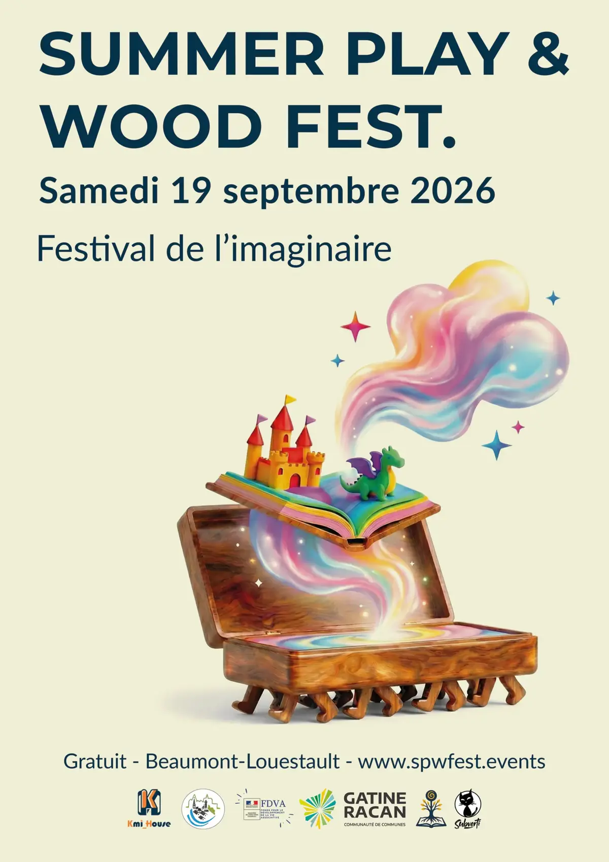 Affiche officielle Summer play & wood Fest. - Festival de l'imaginaire 2026