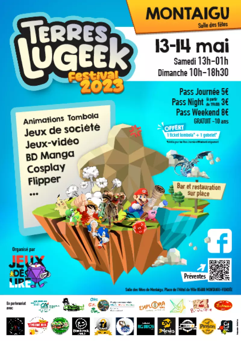 Affiche officielle Terres Lugeek Festival 2023