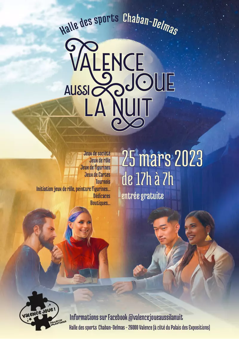 Official poster Valence joue aussi la nuit 2023