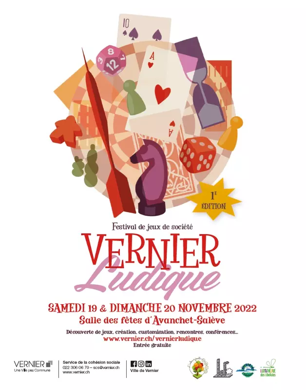 Affiche officielle Festival Vernier ludique 2022