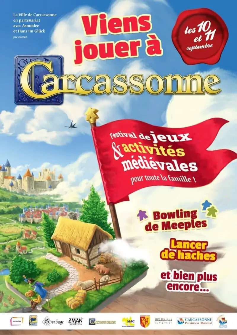 Affiche officielle Viens jouer Ã  Carcassonne 2022