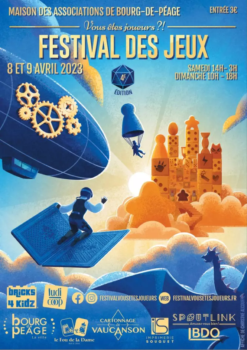 Affiche officielle Festival des jeux de Ludicoop 2023