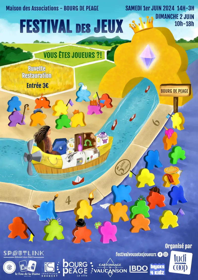 Affiche officielle Festival des jeux 2024