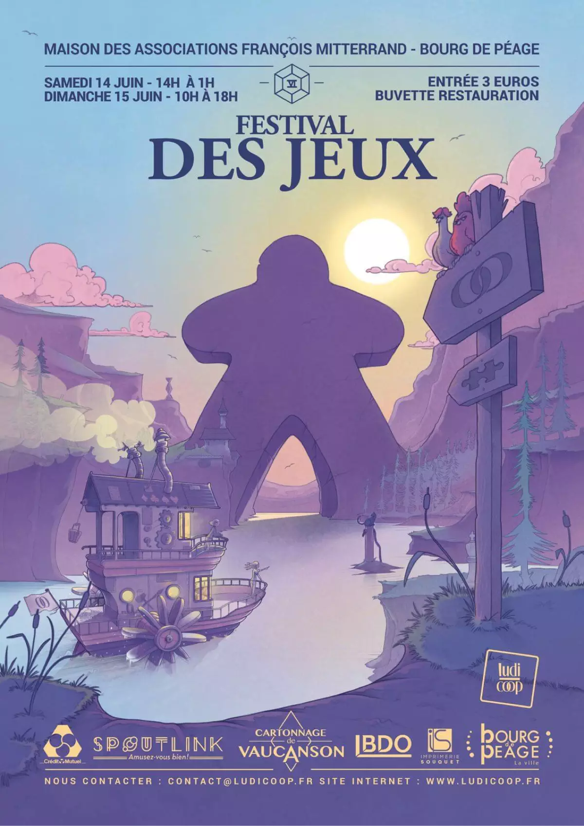Affiche officielle Festival des jeux de Ludicoop 2025