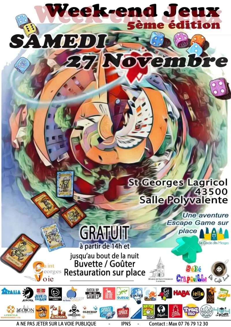 Affiche officielle Week-end Jeux de Société 2021