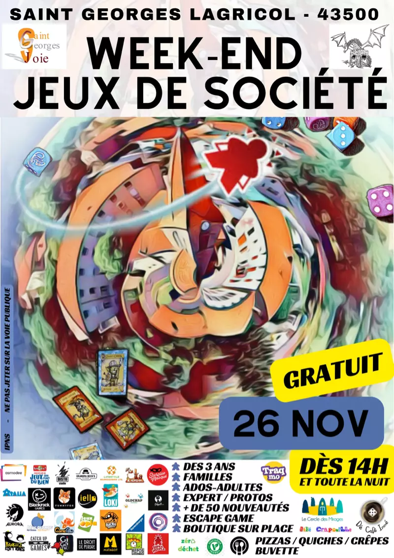 Affiche officielle Week-end Jeux de Société 2022
