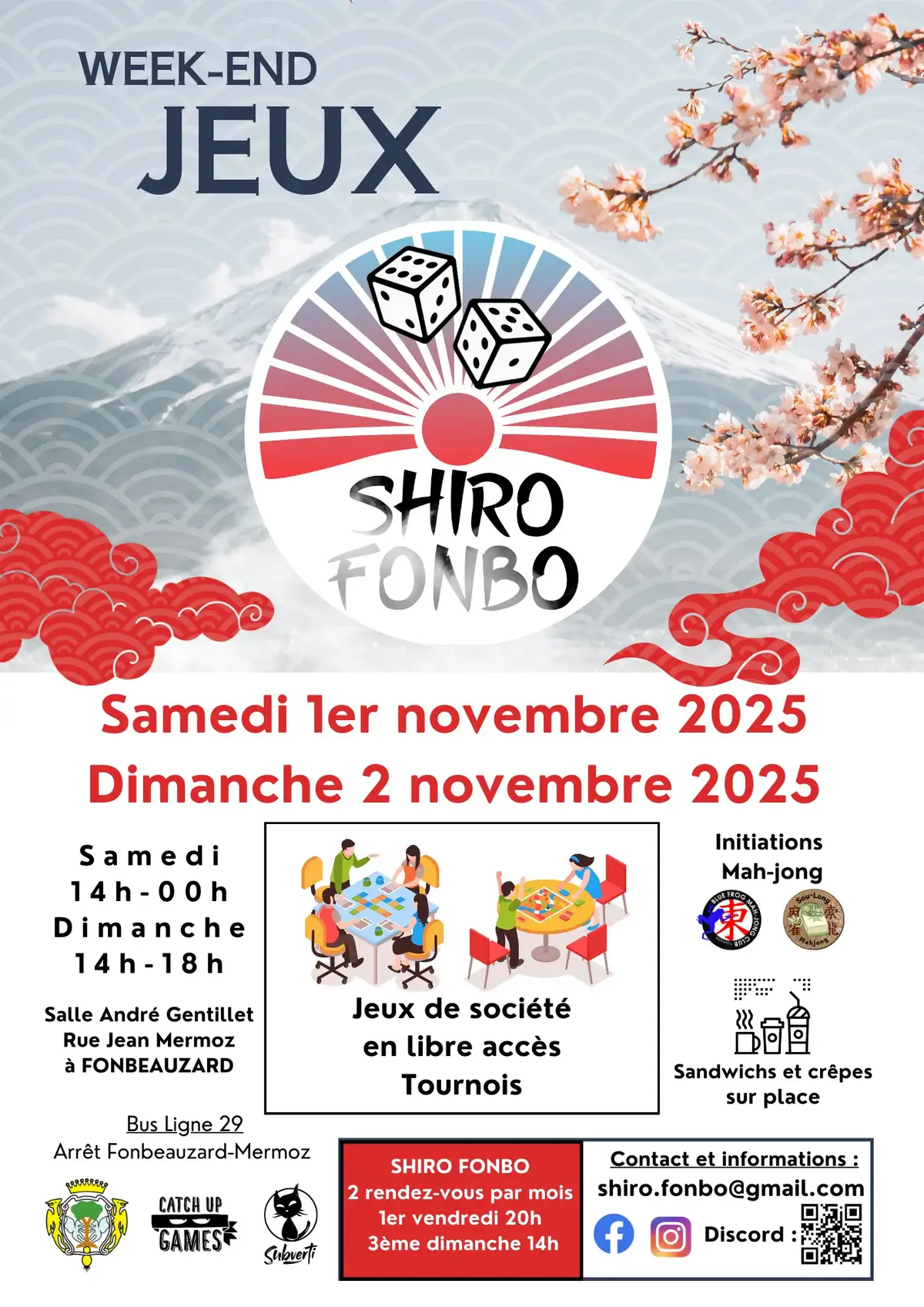 Affiche officielle Week-end Jeux de Société à Fonbeauzard 2025