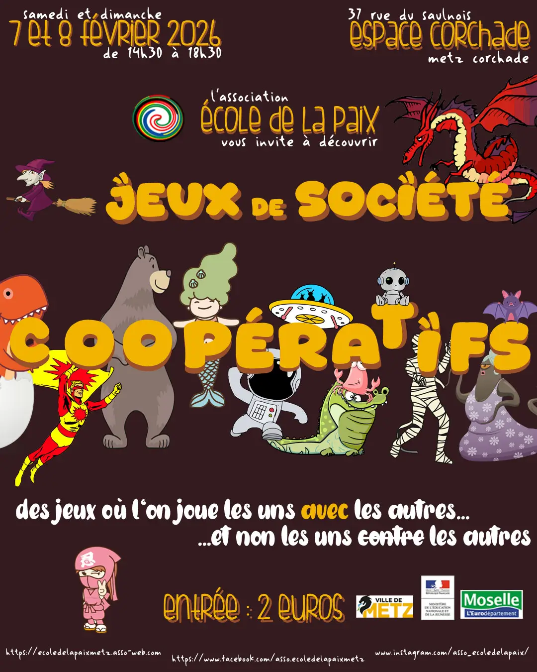 Official poster Week-end jeux de société coopératifs 2026