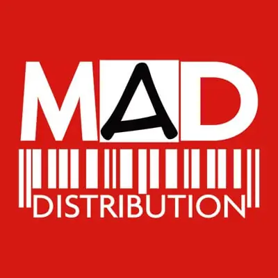 Logo MAD Distribution, board game publisher, France