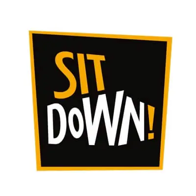 Logo Sit Down!, Ã©diteur de jeux de sociÃ©tÃ©, Belgique