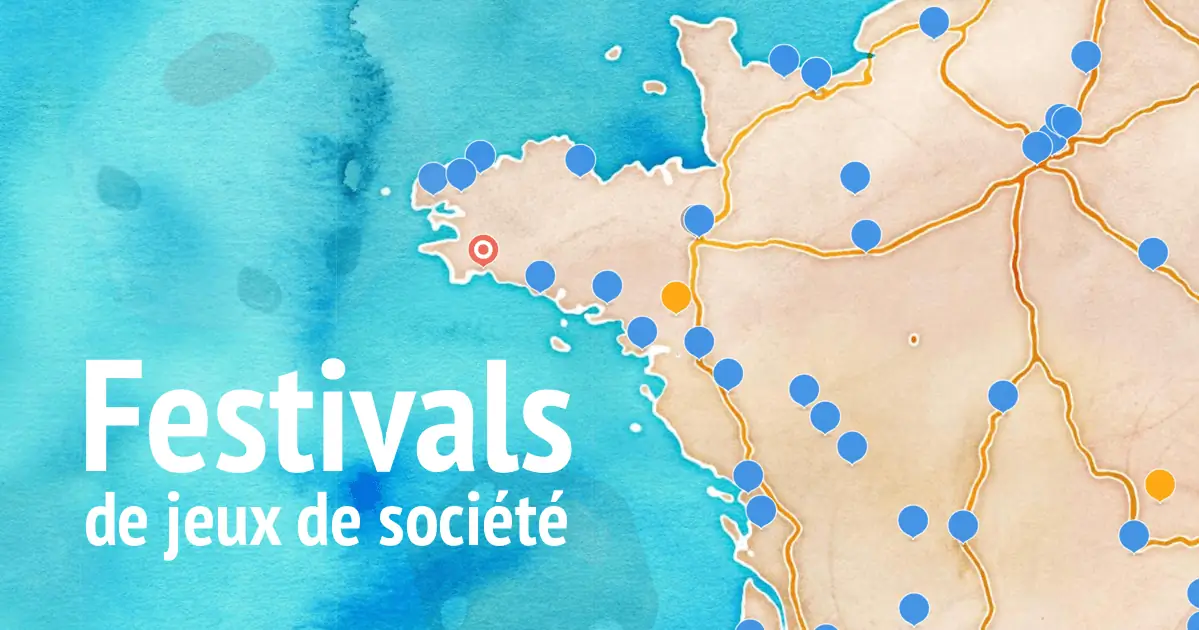 Carte de France des festivals de jeux de société