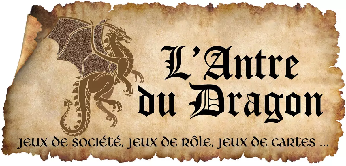 Photo devanture commerce L'Antre du Dragon, boutique ludique, France