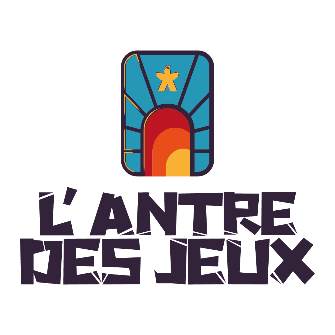 Logo L'Antre des jeux, game store + board game cafe, France