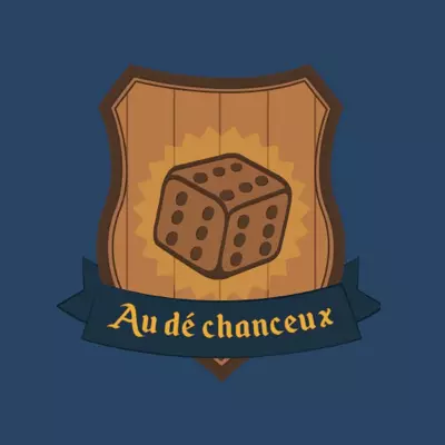 Logo Au dé chanceux, boutique de jeux de société, France
