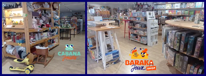 Photo devanture commerce Baraka Jeux Shop, boutique ludique, France