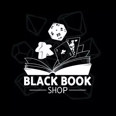 Logo Black Book Shop, boutique de jeux de société, France