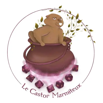 Logo Le Castor Marmiteux, boutique de jeux de société, France