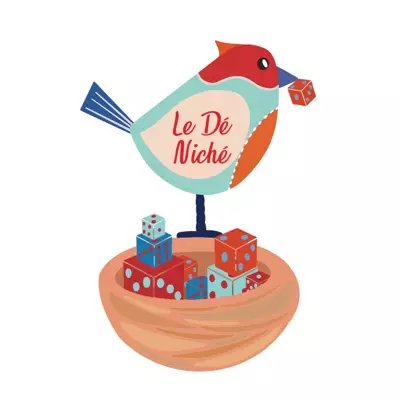 Logo Le Dé Niché, boutique de jeux de société, France
