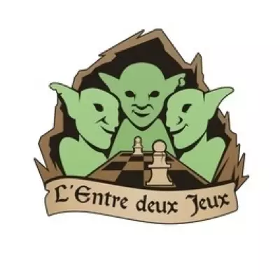 Logo L'entre deux jeux, boutique de jeux de société, France