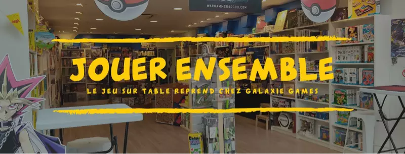 Photo devanture commerce Galaxie Games, boutique ludique, France