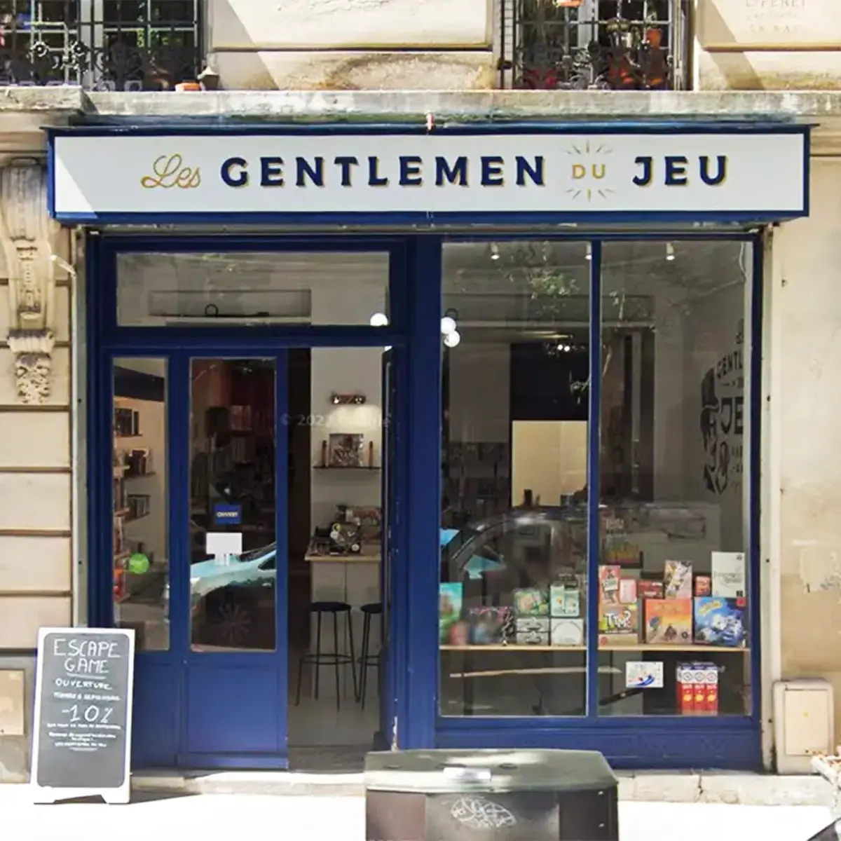 Photo devanture boutique Les Gentlemen du Jeu, boutique de jeux de société, France