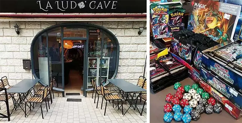 Photo devanture commerce La ludo'cave, boutique ludique + bar à jeux, France