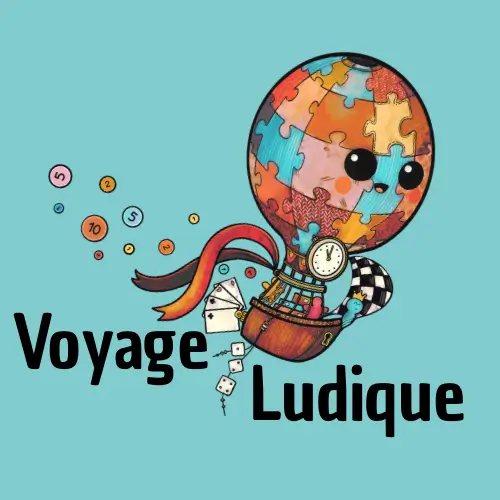 Logo Voyage Ludique, game store + board game cafe, France